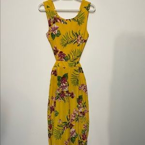 Yellow floral Romper
